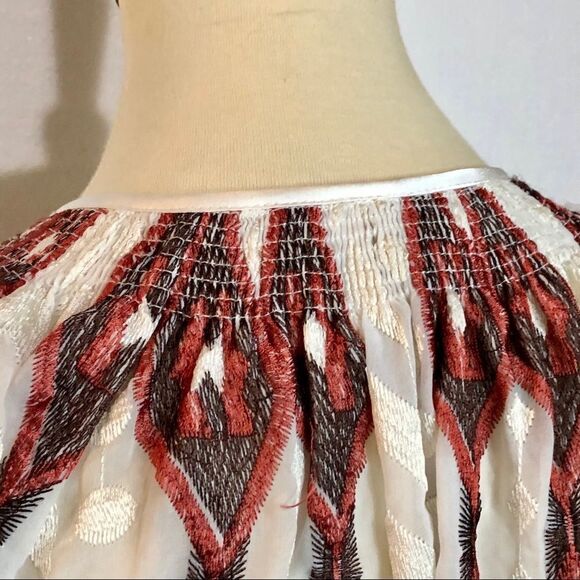 LINE & DOT ANTHROPOLOGIE EMBROIDERED BLOUSE - Picture 6 of 10
